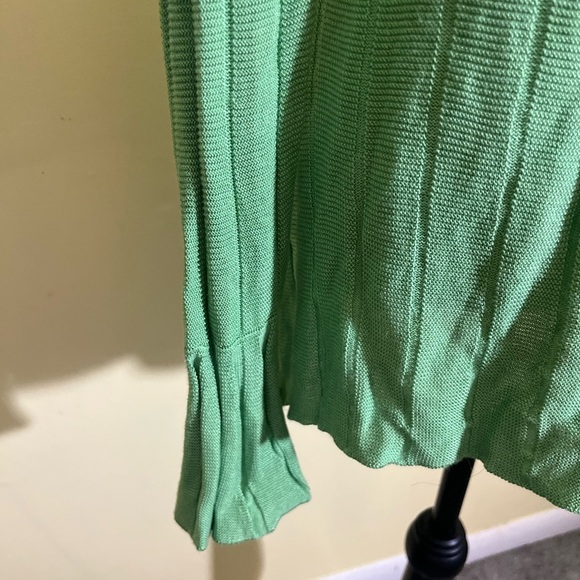 Rafaella Vibrant Green Knit Top Small - Picture 2 of 6